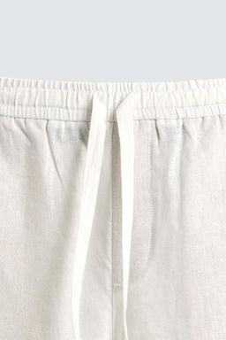 PANTAL?N RELAXED FIT 100% LINO / Blanco - Zara фото 9