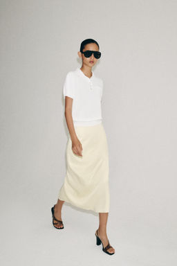 FALDA MIDI RECTA ZW COLLECTION / Crudo - Zara фото 3