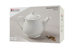 Чайник заварочный, 1 л, фарфор P, белый, с серебристым кантом, White Platinum - Maxwell & Williams фото 3