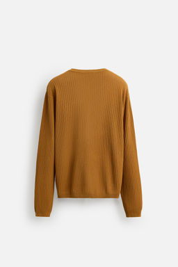 BUTTON-NECK KNIT T-SHIRT - Zara фото 7