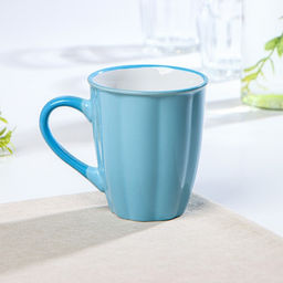 Кружка керамическая Доляна Маршмэллоу, 360 мл, цвет голубой  фото 2