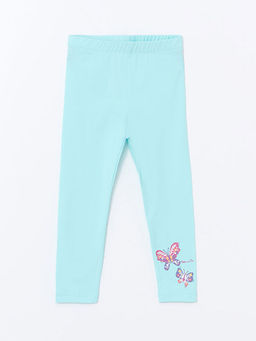 Beli Lastikli Bask?l? K?z ?ocuk Tayt