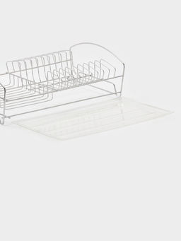 Сушилка для тарелок и кружек с поддоном 39*25*12 см, цвет хром