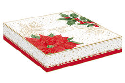 Ваза двухъярусная Пуансеттия и ягоды, 21 см - Easy life фото 3