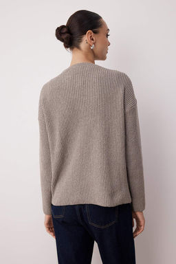 More Sustainable Lacivert Pamuklu Genis Kal?p Dugmeli Triko Kazak TWOAW26KZ00117 - Trendyolmilla фото 8