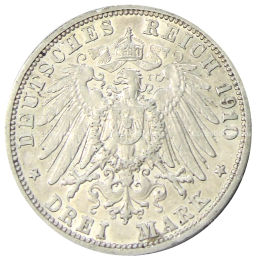 3 марки 1910 года G Германия (Баден)