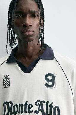 RETRO FOOTBALL PRINT POLO SHIRT - Zara фото 5