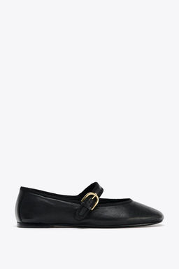 LEATHER BALLET FLATS - Zara фото 2