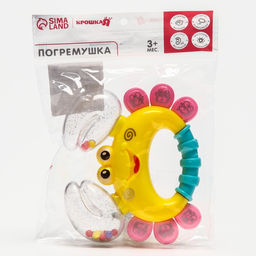 Погремушка Крабик, цвет МИКС, Крошка Я, 12 см  фото 6