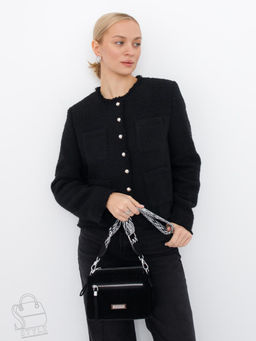 Сумка женская кожаная 1024CF black Polina&Eiterou