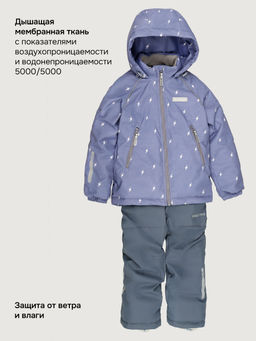 Костюм 7м0926 деним/серый