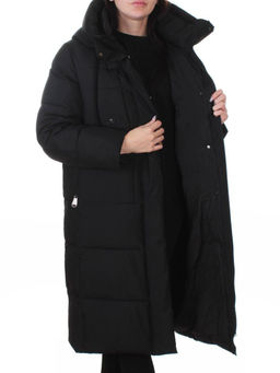 8818 BLACK Пальто зимнее женское (200 гр. холлофайбер)