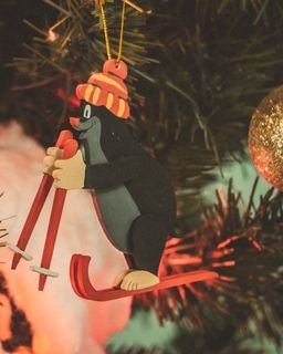 Елочные игрушки - Кротик на лыжах 9005