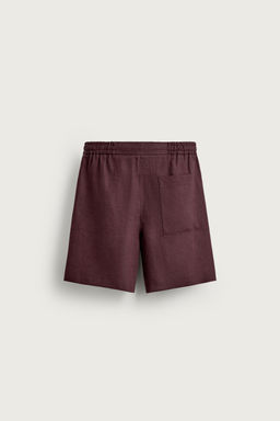 BERMUDA RELAXED FIT 100% LINO / Burdeos - Zara фото 12