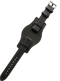 Ремешок для часов натуральная кожа серый O01Xl-20grey