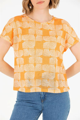 U. S. Polo Assn Женская оранжевая футболка с круглым вырезом - U.s. polo assn фото 13