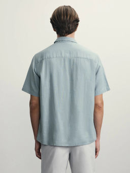 Рубашка regular fit со льном / Zarina  фото 6