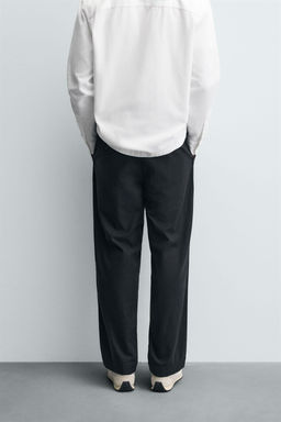RELAXED FIT PLEATED TROUSERS - Zara фото 3
