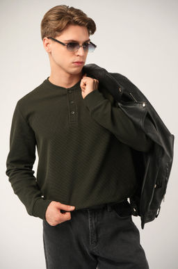 Мужской лонгслив на пуговицах Happyfox