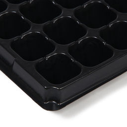 Цена за 3 шт. Кассета для выращивания рассады Greengo на 128 ячеек, по 15 мл, пластиковая, чёрная, 54×28×5 см