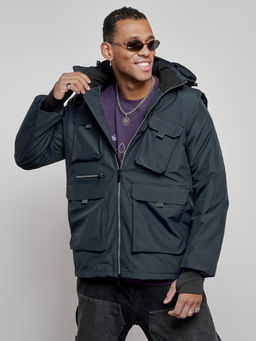 Куртка - жилетка трансформер 2 в 1 мужская зимняя темно-синего цвета 2409TS - Mtforce фото 12