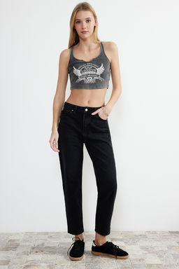 TRENDYOLMILLA Mavi Yuksek Bel Mom Jeans TWOAW24JE00076 фото 14