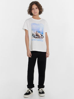 Футболка для мальчиков белая с принтом и надписью Grandpri - Mark formelle фото 4