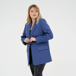 Пиджак женский MIST plus-size, размер 52, синий