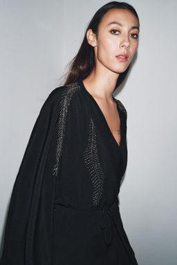 ZW COLLECTION BEADED EMBROIDERED DRESS