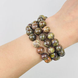 Бусины для украшений из Уральской яшмы (37 бусин) 37 см