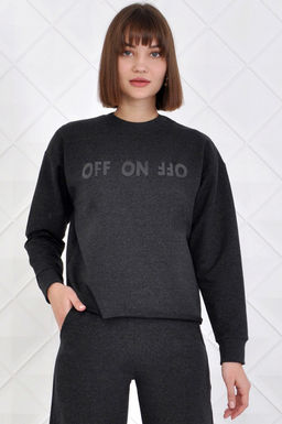 Арт. 2342 Костюм с брюками женский 42-50 (5 шт) Цвет:верх- антрацит, низ- антрацит - Калинка фото 6