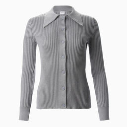 Джемпер женский на пуговицах MINAKU: Knitwear collection, серый, размер 42-44