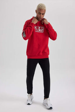 DeFactoFit Толстовка свободного покроя с капюшоном NBA Chicago Bulls фото 2