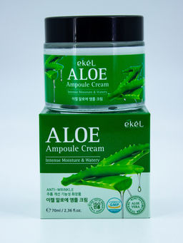 Скидка 15%! EKEL - КРЕМ ДЛЯ ЛИЦА АМПУЛЬНЫЙ С ЭКСТРАКТОМ АЛОЭ ВЕРА ALOE AMPOULE CREAM, 70 ML  фото 2