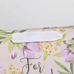 Цена за 3 шт. Пакет подарочный крафтовый, упаковка, For you, 22 х 17.5 х 8 см