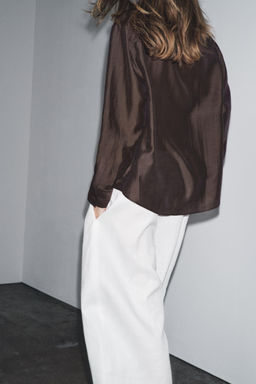 ZW COLLECTION EMBROIDERED POCKET SHIRT - Zara фото 3