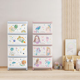 Комод 4-х секционный детский (для девочек) М1240,,