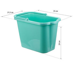 Ведро прямоугольное 9,5 л. арт.М2420