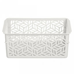 Корзина пластмассовая для хранения Linden 1,4л, 19х14х7,5см, универсальная, полипропилен, светло-серый (Россия) - Домашняя мода фото 4
