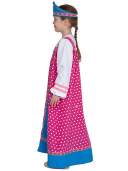 Костюм Русский народный для девочки Аленушка в малиновом р-р. 134