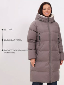 Пуховик с капюшоном Био-Пух ,мех - Lawinter фото 2