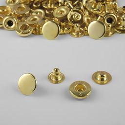 Цена за 20 шт. Кнопка установочная, Альфа (S-образная), d = 15 мм, цвет золотой - Simaland фото 2