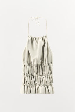 LIMITED EDITION 100% LEATHER HALTER TOP - Zara фото 6