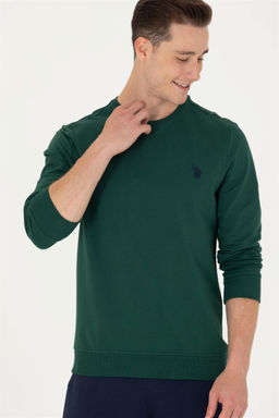 U. S. Polo Assn Мужской зеленый свитшот с круглым вырезом - U.s. polo assn фото 4