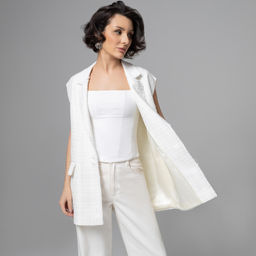 Жилет , в котором выглядишь дорого, Карьерный взлет (античный белый) - Charutti фото 6