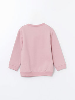 Bisiklet Yaka Bask?l? K?z ?ocuk Sweatshirt - Waikiki фото 3