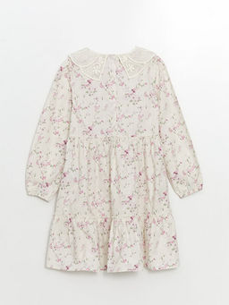 Bebe Yaka ?i?ekli K?z ?ocuk Elbise