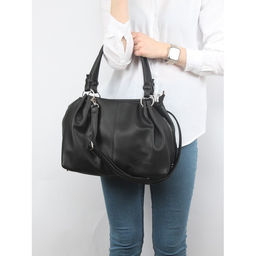 Сумка женская искусственная кожа ADEL-315, 1отд, плечевой ремень, черный флотер 258852 - Adelia фото 5