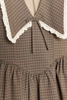 CHECKED DRESS WITH PETER PAN COLLAR - Zara фото 9