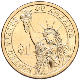 Монета 1 доллар 2010 года (P) США 16-й президент США Авраам Линкольн